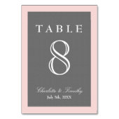 Blush Pink & Grey Elegant Kaart (Voorkant)