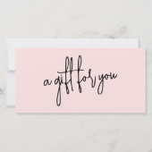 Blush Pink Hair Salon Logo Cadeaubonnen (Voorkant)