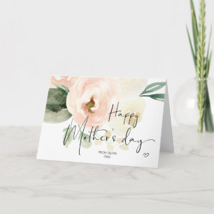 Blush Pink Happy Moederdag cadeau van dochter Kaart
