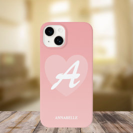 Blush Pink Heart Custom Case-Mate iPhone 14 Hoesje