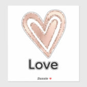 Blush Pink Heart Love Sticker (Vel)