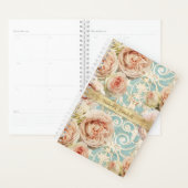  Blush Pink Heirloom Rozen Floral Damask Planner (Display)