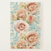  Blush Pink Heirloom Rozen Floral Damask Planner (Achterkant)