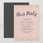 Blush Pink Hen's Party Invitation Kaart (Voorkant / Achterkant)