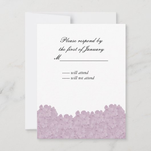 Blush Pink Hydrangea Reply Kaart (Voorkant)