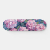 Blush Pink Hydrangeas Floral Skateboard (Horizontaal)