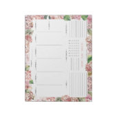 Blush Pink Hydrangeas Planner Pad Notitieblok (Gedraaid)