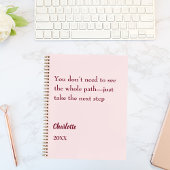 Blush pink inspirational goal quote 2026 planner