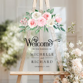 Blush Pink Ivory Floral Wedding Welcome