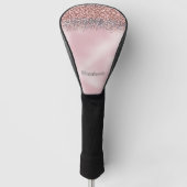 Blush Pink Jeweled Personalized Golfheadcover (Voorkant)
