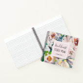 Blush Pink Kind Hart Felle Geest met Naam Notitieboek (Binnen)