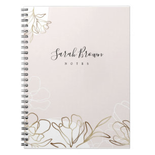 Blush Pink-laptop met speciale vingerafdruk Notitieboek