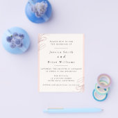 Blush Pink Leaf Wedding Flyer (Enkel)