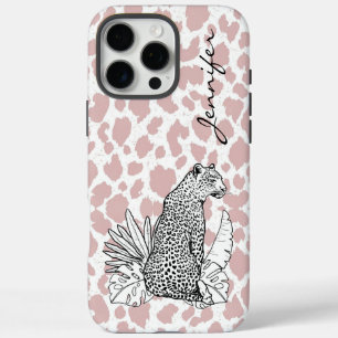 Blush Pink Leopard iPhone iPhone 16 Pro Max Hoesje