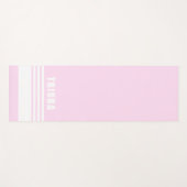 blush pink light modern preppy classic stripes yogamat (Voorkant (horizontaal))