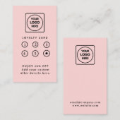 Blush Pink Logo | Modern Business Loyalty Design (Voorkant / Achterkant)