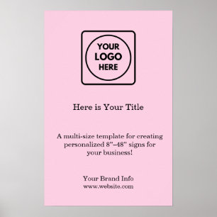 Blush Pink Logo   Moderne promotionele branding Poster