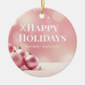 Blush Pink Logo Ornament for Salons (Voorkant)