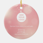 Blush Pink Logo Ornament for Salons (Achterkant)