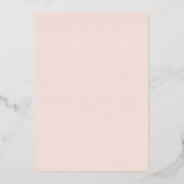 Blush Pink Magnolia and Hydrangea Baby Dedication Folie Uitnodiging (Achterkant)