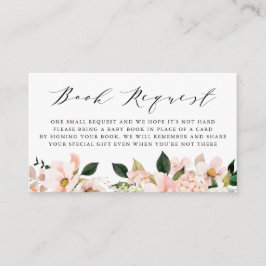Blush Pink Magnolia en Hydrangea Boekaanvraag Informatiekaartje
