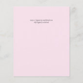 Blush Pink Magnolia Wedding Flyer (Achterkant)