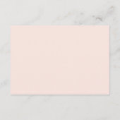 Blush Pink Magnolias & Hydrangeas Weddenschap Deta Informatiekaartje (Achterkant)