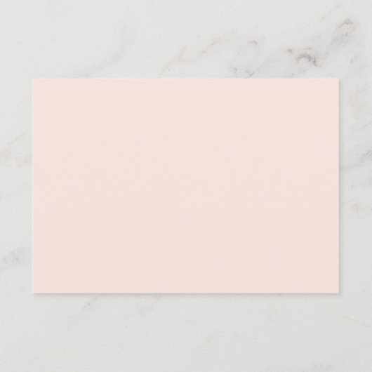 Blush Pink Magnolias & Hydrangeas Weddenschap Deta Informatiekaartje (Achterkant)