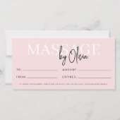 Blush Pink Massage Spa Cadeaubonnen (Achterkant)