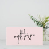 Blush Pink Massage Spa Logo Cadeaubonnen (Staand voorkant)