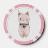 Blush Pink Meow Cat Poker Chips (Achterkant)