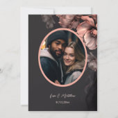 Blush Pink Metallic 3 D Flowers Wedding Invitation (Dos)