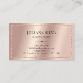Blush Pink Metallic Folie Luxury Visitekaartje (Achterkant)