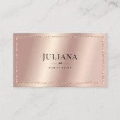 Blush Pink Metallic Folie Luxury Visitekaartje (Voorkant)