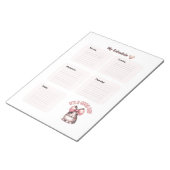 Blush Pink Mijn schema Daily Planner Notitieblok (Schuin)