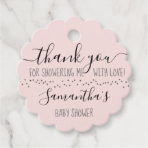 Blush Pink Minimale Moderne Dank u Baby shower