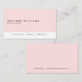 Blush Pink Minimalist Photography Visitekaartjes (Voorkant / Achterkant)