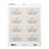 Blush Pink Minimalist Small Business Shipping Etiket (Full Sheet)