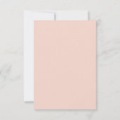 Blush Pink Minimalistisch Bedrijf Bedankkaart (Achterkant)