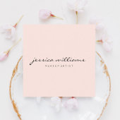 Blush Pink minimalistische moderne professional Vierkante Visitekaartje