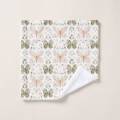 Blush Pink Mint Green Butterflies (Gant de toilette)