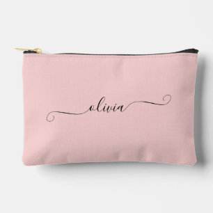 Blush Pink Modern Chic Script gepersonaliseerd Etui