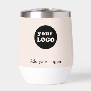 Blush Pink Modern Custom Company Logo Slogan
