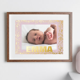 BLUSH PINK   MODERN GOLD TEXTUURFOTO-LIJST FOLIE AFDRUKKEN