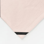Blush Pink Modern Luxe Girly Monogram Initiaal Fleece Deken (Hoek)