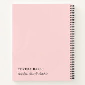 Blush Pink Modern Minimalist Design Notitieboek (Achterkant)