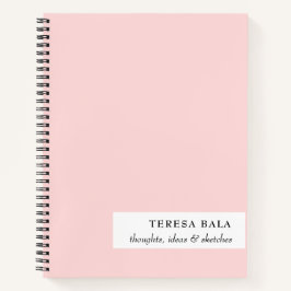 Blush Pink Modern Minimalist Design Notitieboek