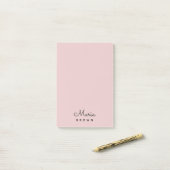 Blush Pink Modern Minimalist Feminine Post-it® Notes (Op bureau)