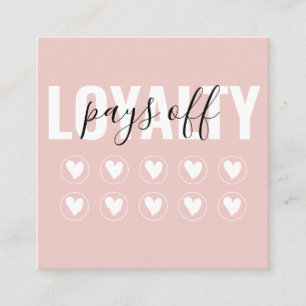 Blush Pink Modern Minimalist Girly Chic Klantenkaartje