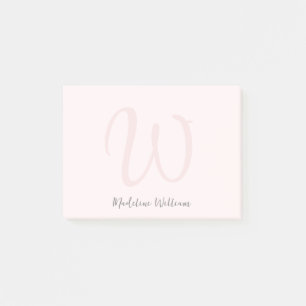 Blush Pink Modern Minimalist Post-it® Notes
